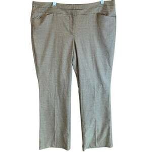Ann Taylor LOFT Women Pants Tan Black Houndstooth High Rise Original Stretch 16